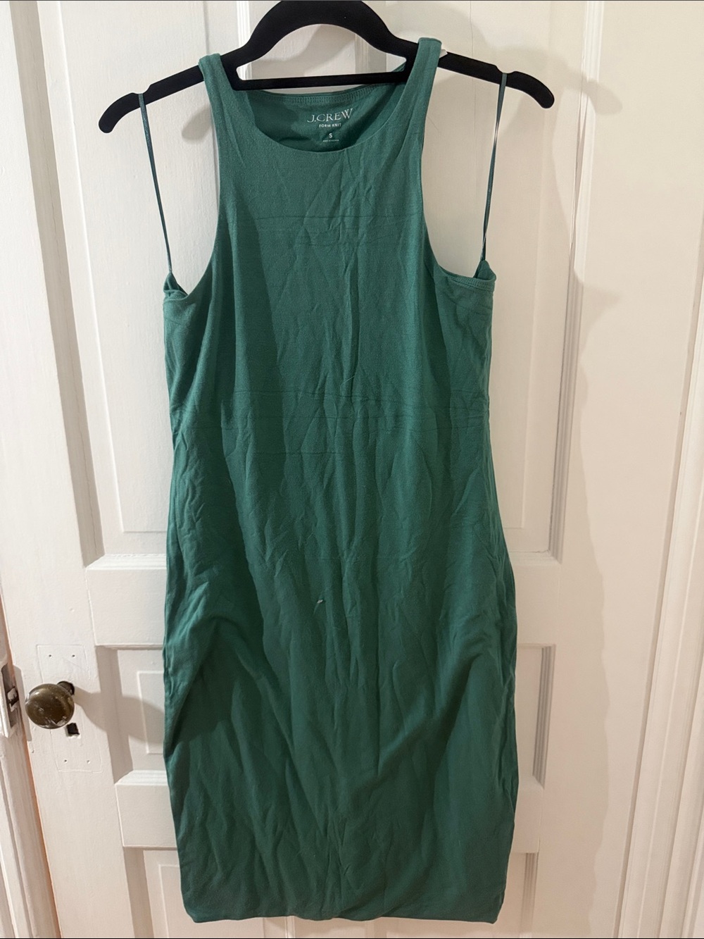 J. Crew Formknit Teal Green Tank Midi Dress